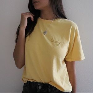 SOLD** Brandy Melville Honey Tee